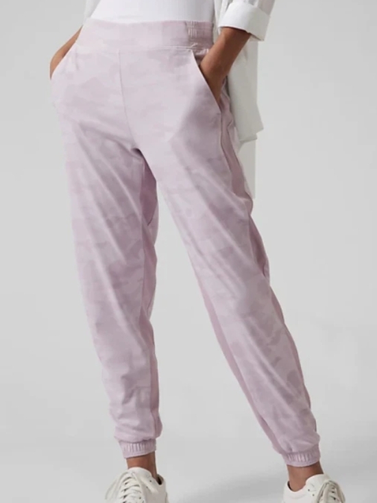 Athleta Pants - Athleta Brooklyn Lined Camo Joggers Pastel Lavender Womens 12T Camo Print
